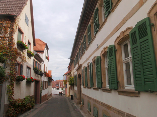 The view down a Hambach street (eastward).